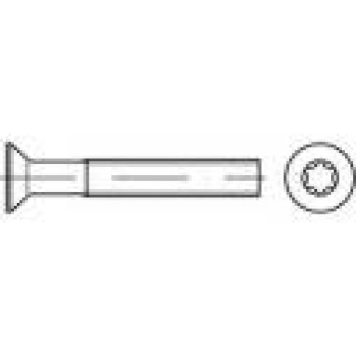 TOOLCRAFT 1066123 zápustný šroub M6 50 mm T profil DIN 965 nerezová ocel A2 200 ks
