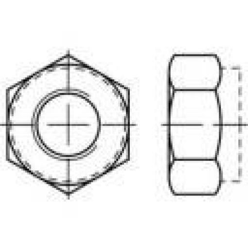 TOOLCRAFT 1066583 pojistné matice M10 DIN 985 nerezová ocel A2 500 ks