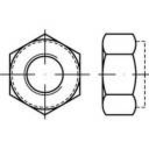 TOOLCRAFT 1067611 pojistné matice M8 nerezová ocel A2 500 ks