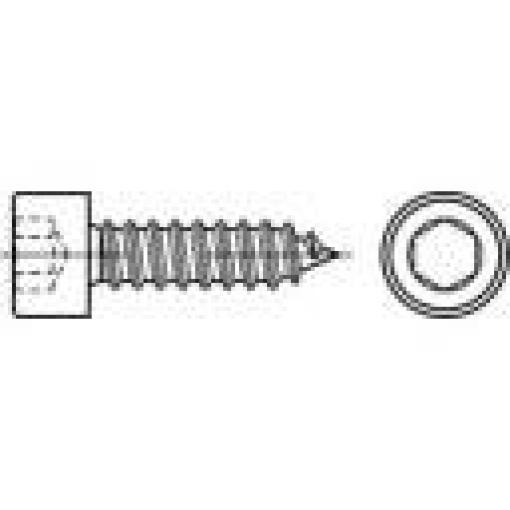 TOOLCRAFT 1067948 kulatý šroub do plechu 5.5 mm 60 mm vnitřní šestihran 88312 nerezová ocel A2 200 ks