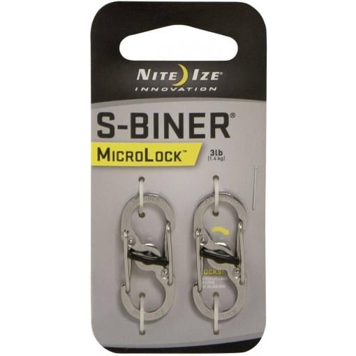 NITE Ize NI-LSBM-11-2R3 karabina MicroLock S-Biner 2 35 mm x 15 mm x 7 mm 2 ks