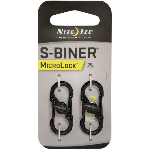 NITE Ize NI-LSBM-01-2R3 karabina MicroLock S-Biner 2 35 mm x 15 mm x 7 mm 2 ks