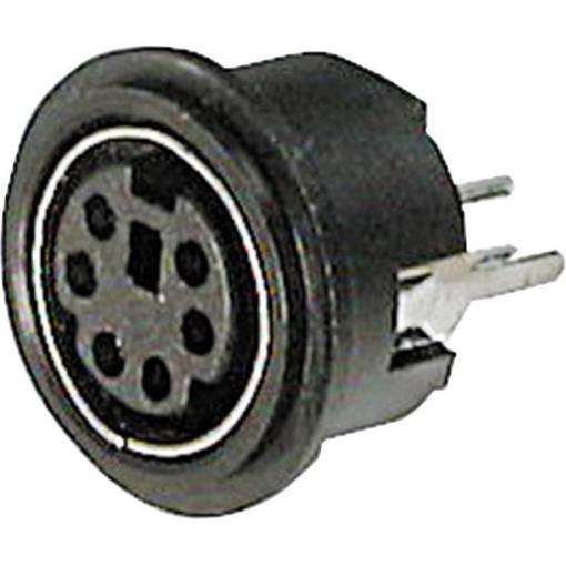 ASSMANN WSW A-DIO-TOP/04 mini DIN konektor zásuvka, vestavná vertikální Pólů: 4 černá 1 ks