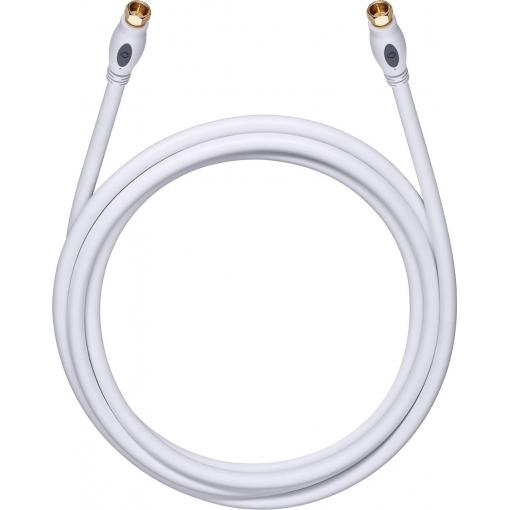 antény, SAT kabel [1x F zástrčka - 1x F zástrčka] 1.70 m 120 dB pozlacené kontakty bílá Oehlbach Transmission Plus S
