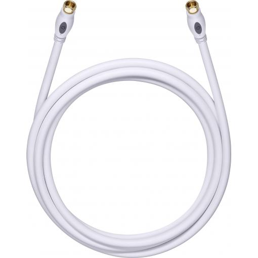antény, SAT kabel [1x F zástrčka - 1x F zástrčka] 2.20 m 120 dB pozlacené kontakty bílá Oehlbach Transmission Plus S