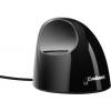 Evoluent Vertical Mouse Standard Right VMSR optická ergonomická myš, přenos USB, 2 tlačítko, 1200 dpi, černá/stříbrná