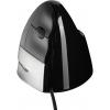 Evoluent Vertical Mouse Standard Right VMSR optická ergonomická myš, přenos USB, 2 tlačítko, 1200 dpi, černá/stříbrná