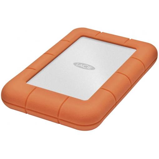 LaCie Rugged Mini, Rugged Mini, 2 TB, externí HDD 6,35 cm (2,5), USB 3.2 (Gen 1x1) , stříbrná, oranžová, 9000298