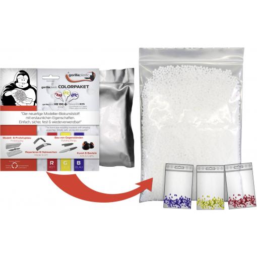 Gorilla Plastic 10123 barevné pigmenty pro modelovací perly červená, zelená, modrá 1 sada