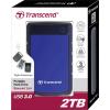 Transcend StoreJet® 25H3B, StoreJet® 25H3B, 2 TB, externí HDD 6,35 cm (2,5), USB 3.2 (Gen 1x1) , modrá, šedá, TS2TSJ25H3B