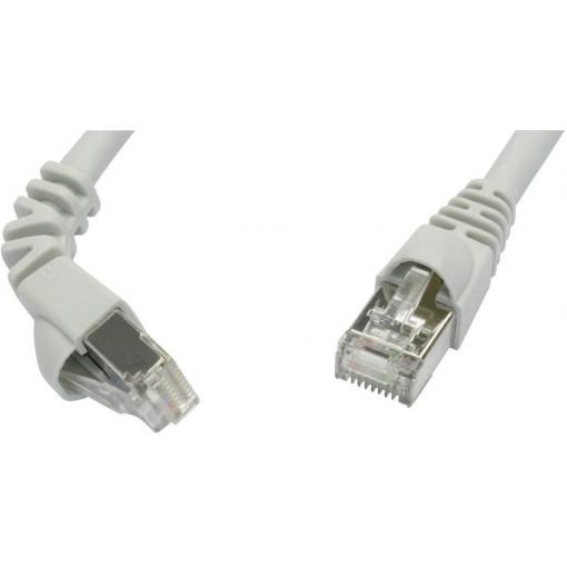 Telegärtner 100008487 RJ45 síťové kabely, propojovací kabely CAT 6A S/FTP 3.00 m šedá samozhášecí, s ochranou 1 ks