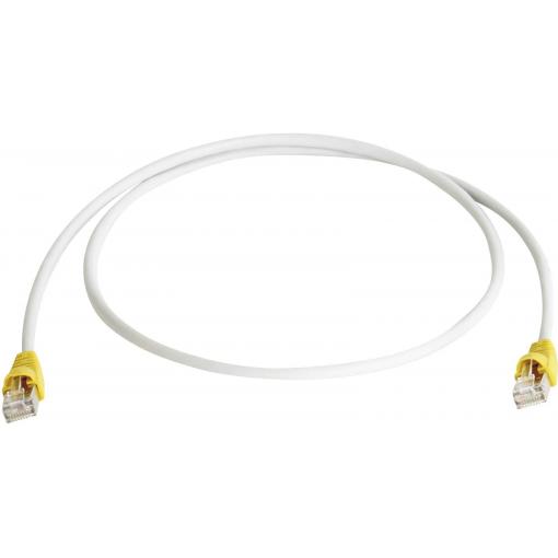Telegärtner RJ45 (křížený) síťový kabel CAT 6A S/FTP 1.00 m šedá samozhášecí, s ochranou