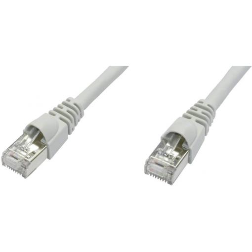Telegärtner 100008981 RJ45 síťové kabely, propojovací kabely CAT 6A S/FTP 10.00 m šedá dvoužilový stíněný, s ochranou, samozhášecí 1 ks
