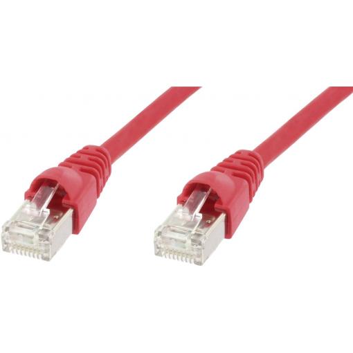 Telegärtner 100008464 RJ45 síťové kabely, propojovací kabely CAT 6A S/FTP 3.00 m červená samozhášecí, s ochranou, samozhášecí, bez halogenů, UL certifikace 1 ks