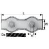lanová svorka 4 mm ocel galvanizováno zinkem dörner + helmer 4814464 20 ks