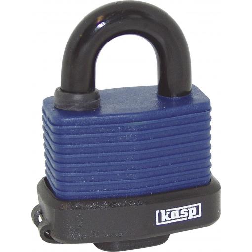 Kasp K13545D visací zámek 63 mm zámky s různými klíči modrá na klíč