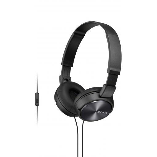 Sony MDR-ZX310AP sluchátka otevřená (On Ear) kabelová černá headset, složitelná mobil