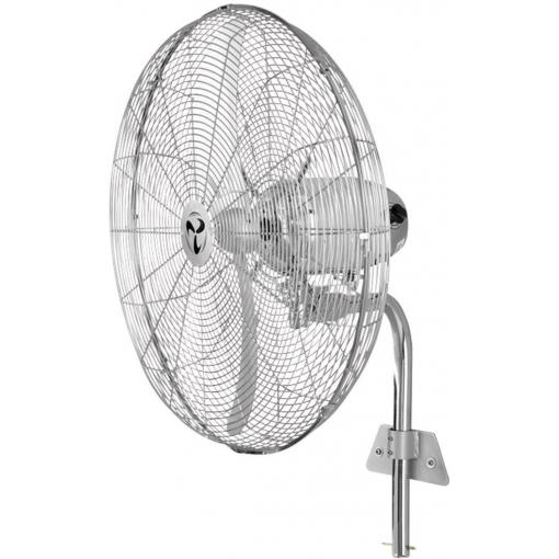 CasaFan WM2 Wall Eco nástěnný ventilátor 123 W (Ø x v) 69 cm x 69 cm stříbrnošedá, chrom (lesklý) otočný, možná montáž na zeď, natáčecí