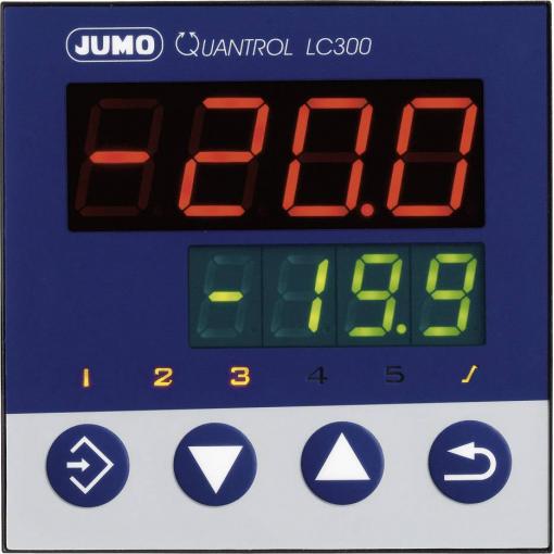 Jumo Quantrol LC300 termostat L , J , T , K, E , N , S , R , Pt100, Pt1000, KTY relé 3 A (d x š x v) 80 x 96 x 96 mm