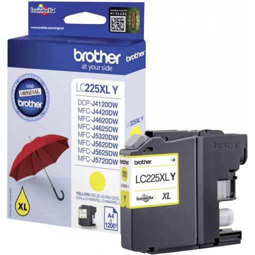 Brother Ink LC-225XLY originál žlutá LC-225 XL Y