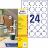 Avery-Zweckform L3415-100 Ø 40 mm papír bílá 2400 ks trvalé univerzální etikety inkoust, laser, kopie 100 listů A4