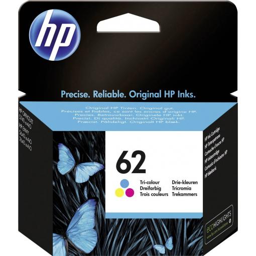 HP 62 Ink originál azurová, purppurová, žlutá C2P06AE Inkousty
