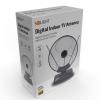 Pokojová anténa Solight HP04, DVB-T2/FM/DAB, 36 dB, 23 cm