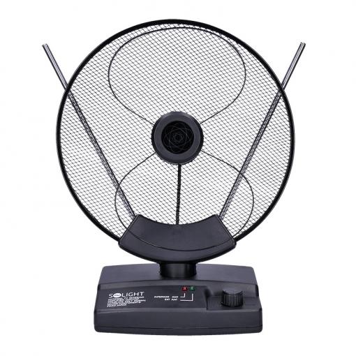 Pokojová anténa Solight HP04, DVB-T2/FM/DAB, 36 dB, 23 cm