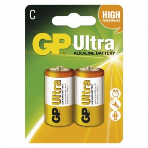 Baterie GP Ultra Alkaline R14 (C, malé mono) bl. cena za balení 2 ks