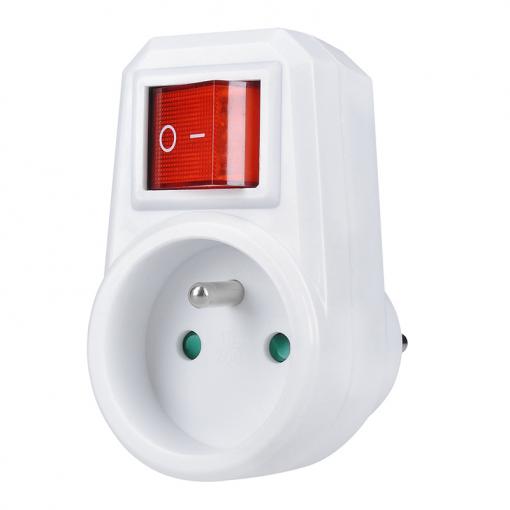 Zásuvka Solight P96, 16 A / 230 V, s vypínačem, bílá