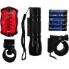 Solight sada cyklo světel, přední 3W LED + zadní 5x LED, 2x držák, 5x AAA baterie - WL19