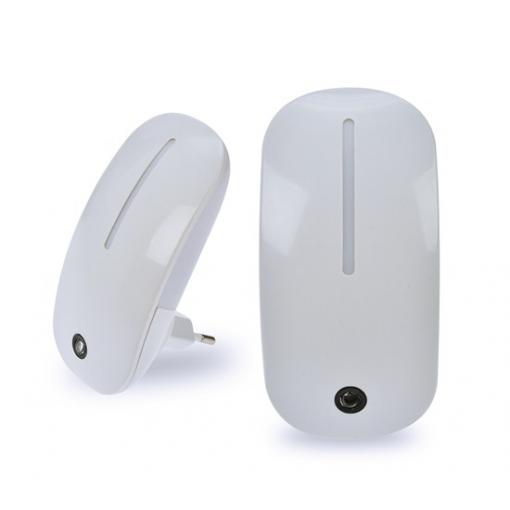 Solight noční LED světélko se světelným senzorem, 1W, 230V, bílé - WL901
