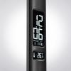 Solight LED stolní lampička s displejem, 9W, volba teploty světla, kůže, černá - WO45-B