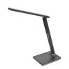 Solight LED stolní lampička s displejem, 9W, volba teploty světla, kůže, černá - WO45-B