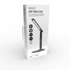 Solight LED stolní lampička s displejem, 9W, volba teploty světla, kůže, černá - WO45-B