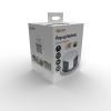 Solight výsuvný blok zásuvek, 3 zásuvky, 2x USB, kruhový tvar nízký,  prodlužovací přívod 1,5m, 3 x 1mm2, stříbrný - PP100USB