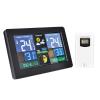 Solight meteostanice, extra velký barevný LCD, teplota, vlhkost, tlak, RCC, USb nabíjení, černá - TE81