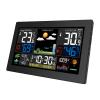 Solight meteostanice, extra velký barevný LCD, teplota, vlhkost, tlak, RCC, USb nabíjení, černá - TE81