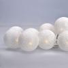 Solight LED vánoční koule bavlněné 10LED, teplá bílá, 2x AA  1V201
