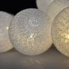 Solight LED vánoční koule bavlněné 10LED, teplá bílá, 2x AA  1V201