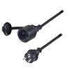 Solight prodlužovací přívod - spojka, 1 zásuvka, 10m, 3 x 1,5mm2, gumová, černá - PS31