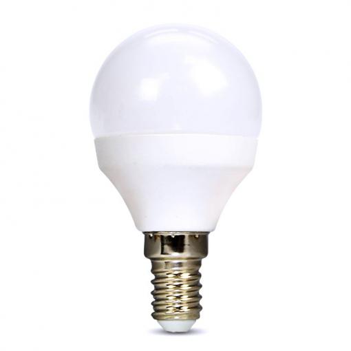 Solight LED žárovka, miniglobe, 6W, E14, 3000K, 510lm, bílé provedení - WZ416-1