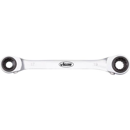 Vigor V2705 V2705 sada oboustranných ráčnových klíčů Délka klíče (cm) (jen pro nadpis) 10 - 19 mm