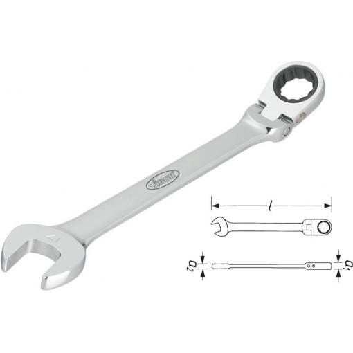 Vigor V2817 ráčnový kulatý klíč Délka klíče (cm) (jen pro nadpis) 19 mm