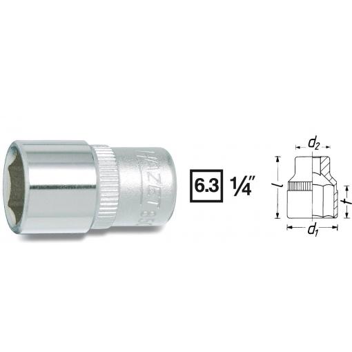 Hazet 850A-3/8 vnější šestihran vložka pro nástrčný klíč 3/8 1/4 (6,3 mm)