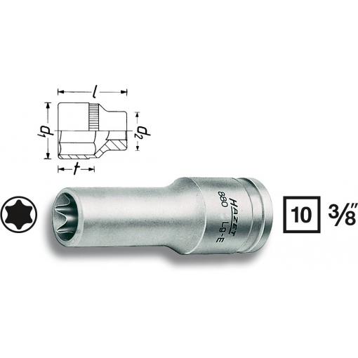 Hazet 880LG-E10 vnější TORX vložka pro nástrčný klíč T 10 3/8
