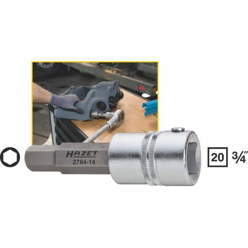 Hazet 2784-14 inbus vložka zástrčného klíče pro třmen brzdy 14 mm 3/4
