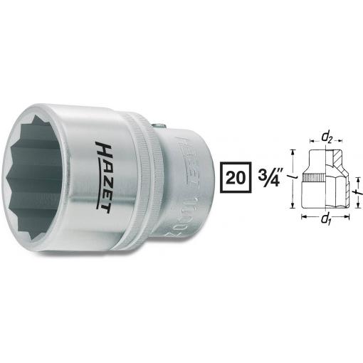 Hazet 1000Z-27 vnější šestihran vložka pro nástrčný klíč 27 mm 3/4