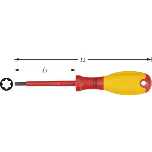 Hazet VDE šroubovák Torx Velikost šroubováku T 30 Délka dříku: 100 mm 1 ks