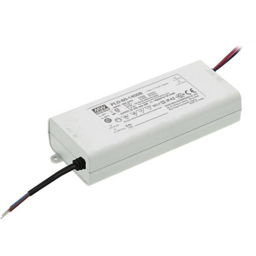 Mean Well PLD-60-1050B LED driver konstantní proud 60 W 1.05 A 34 - 57 V/DC bez možnosti stmívání 1 ks